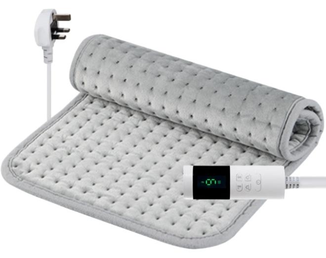 Lullaxx Heating Pad,Electric Heat Pad Designed To Relieve Back,Neck,And Leg Pain,Features Multiple Temperature Settings，Automatic Shut-off,Washable(12 * 24 Inches, Gray) - Image 1